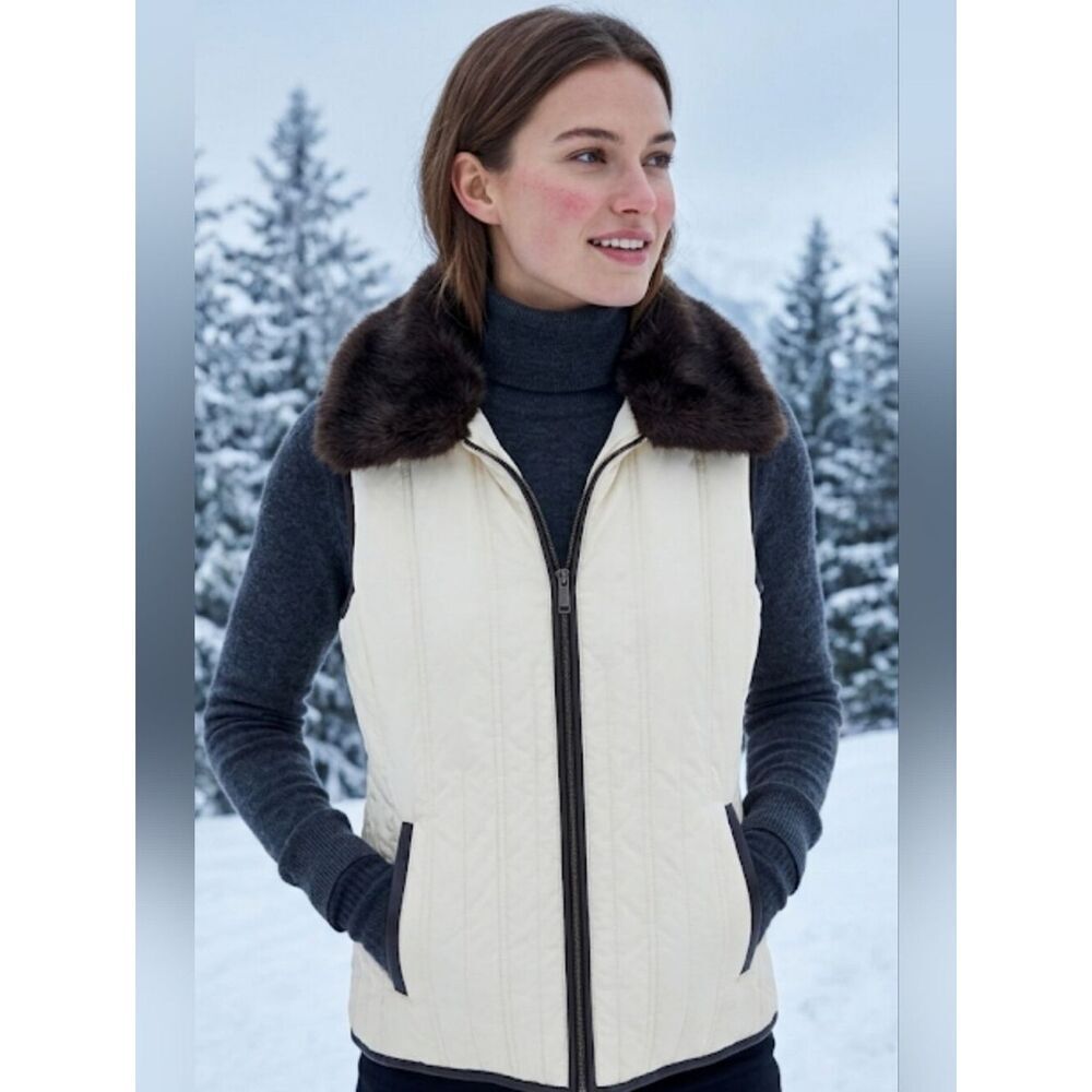 Charter ClubโVest Sz M Cream